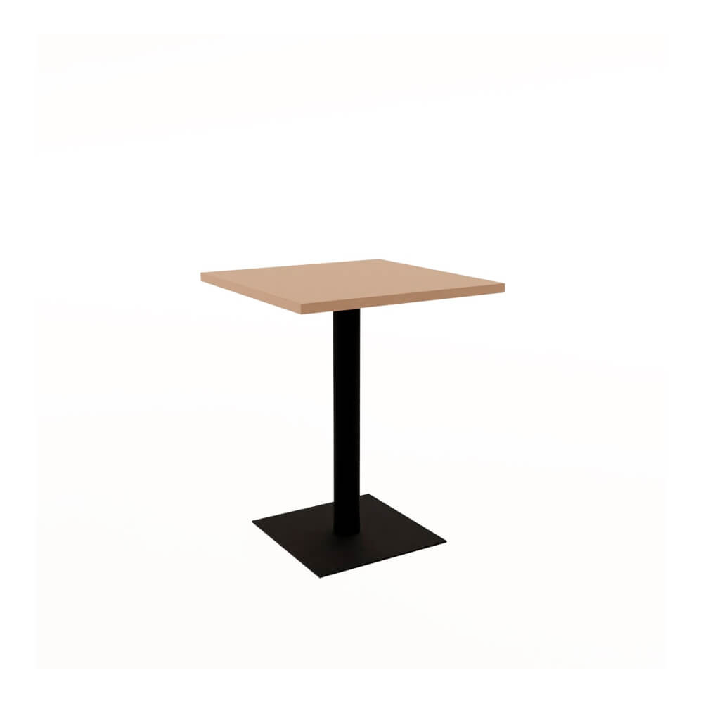Стол обеденный квадратный SIMPLE 600x600x740 (Mokko/чёрный, 600x600x740)