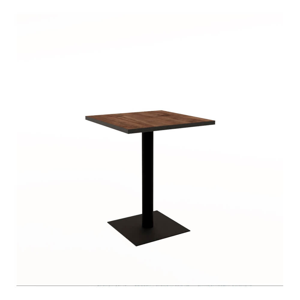 Стол обеденный квадратный SIMPLE 600x600x740 (Брауни/чёрный, 600x600x740)
