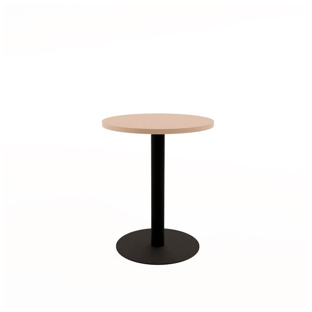 Стол обеденный круглый RADIUS 600х600х740 (Mokko/чёрный, 600x600x740)