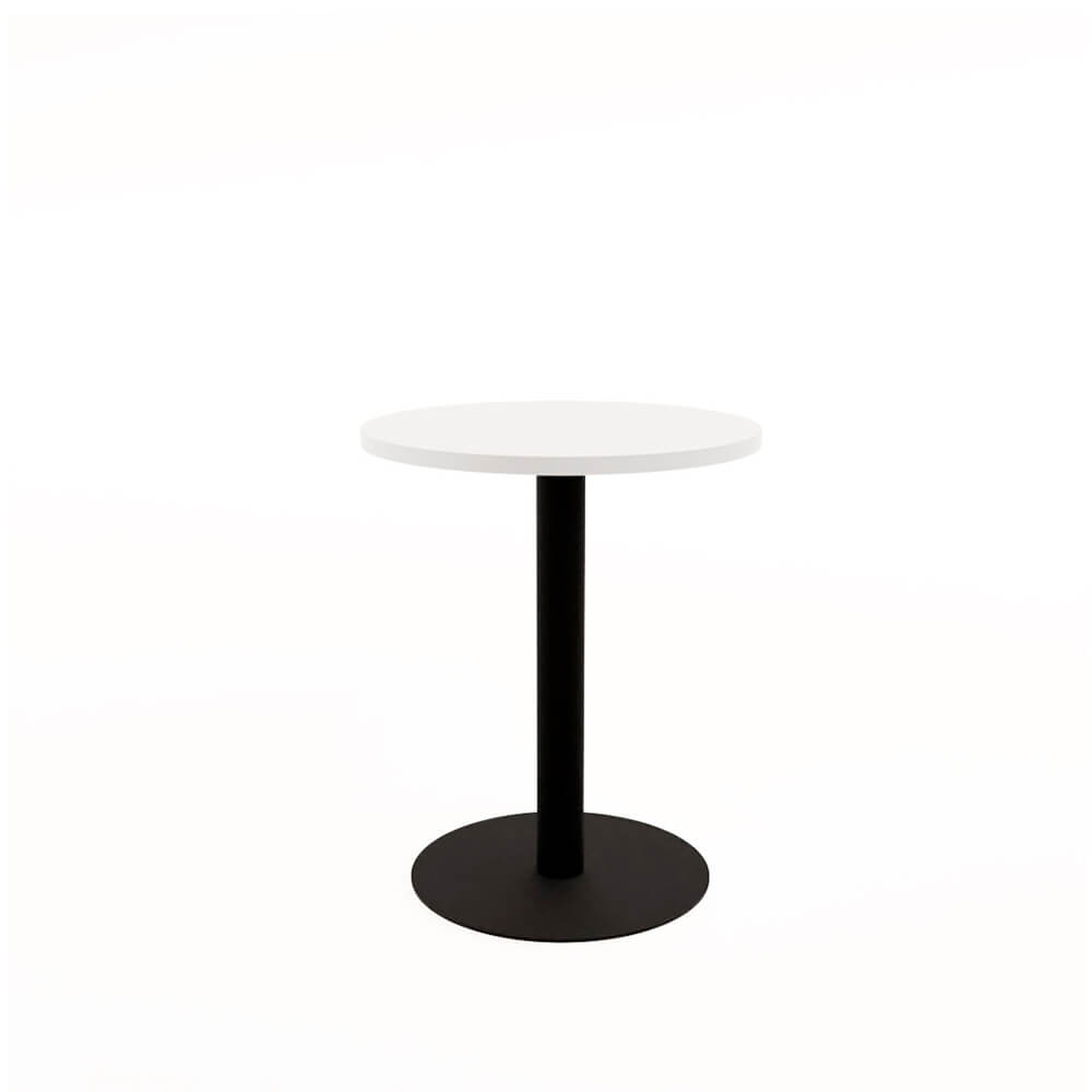 Стол обеденный круглый RADIUS 600х600х740 (Белый/чёрный, 600x600x740)