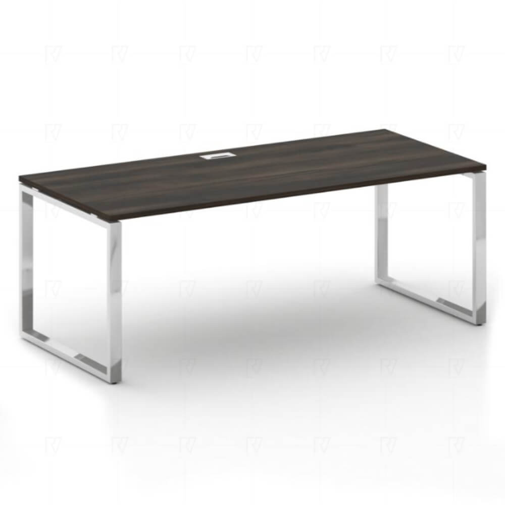Стол руководителя прямой 2000x900x753 (Дуб Мали/хром, 2000x900x753)