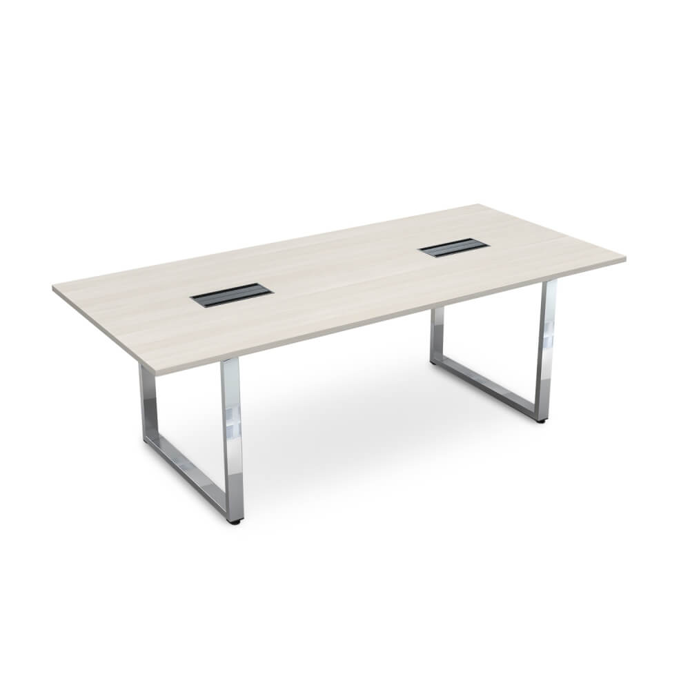 Стол для переговоров на О-обр. м/к 2200x1000x750 (Ivory/металл глянец, 2200x1000x750)