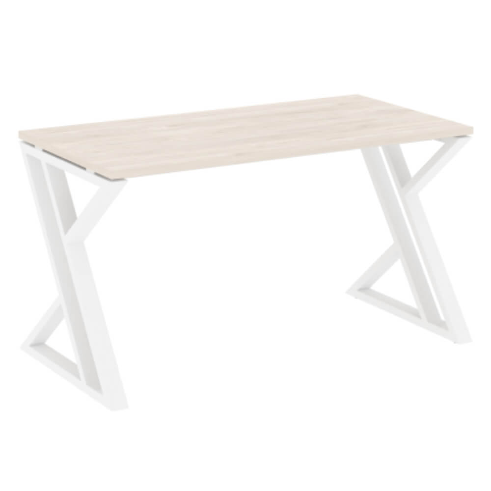 Стол рабочий (Z-образные опоры) 1380x720x750 (Денвер Светлый/белый, 1380x720x750)