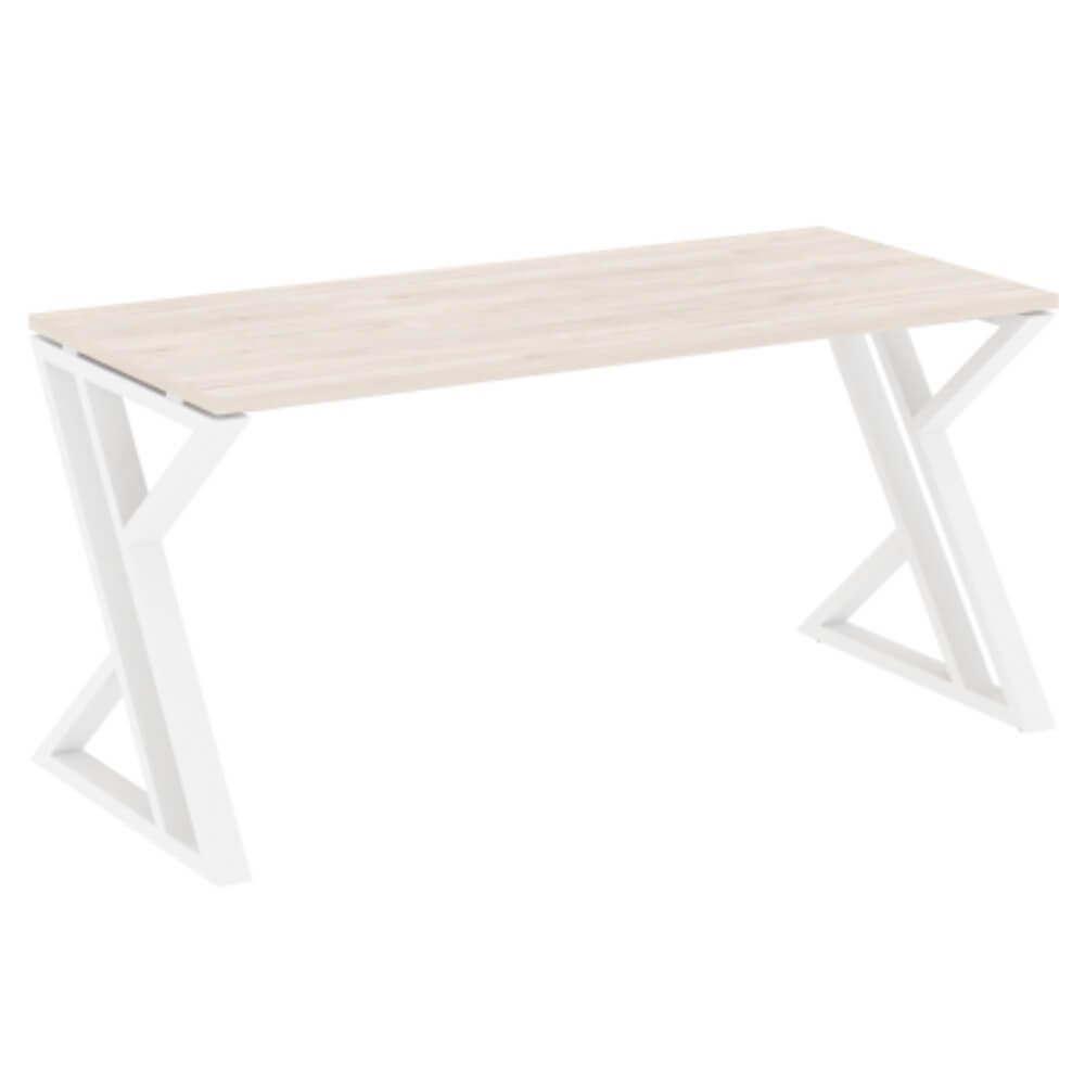Стол рабочий (Z-образные опоры) 1580x720x750 (Денвер Светлый/белый, 1580x720x750)