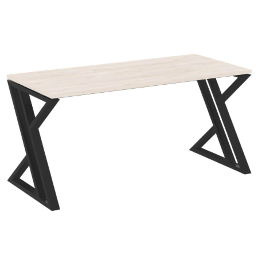 Стол рабочий (Z-образные опоры) 1580x720x750 (Денвер Светлый/чёрный, 1580x720x750)