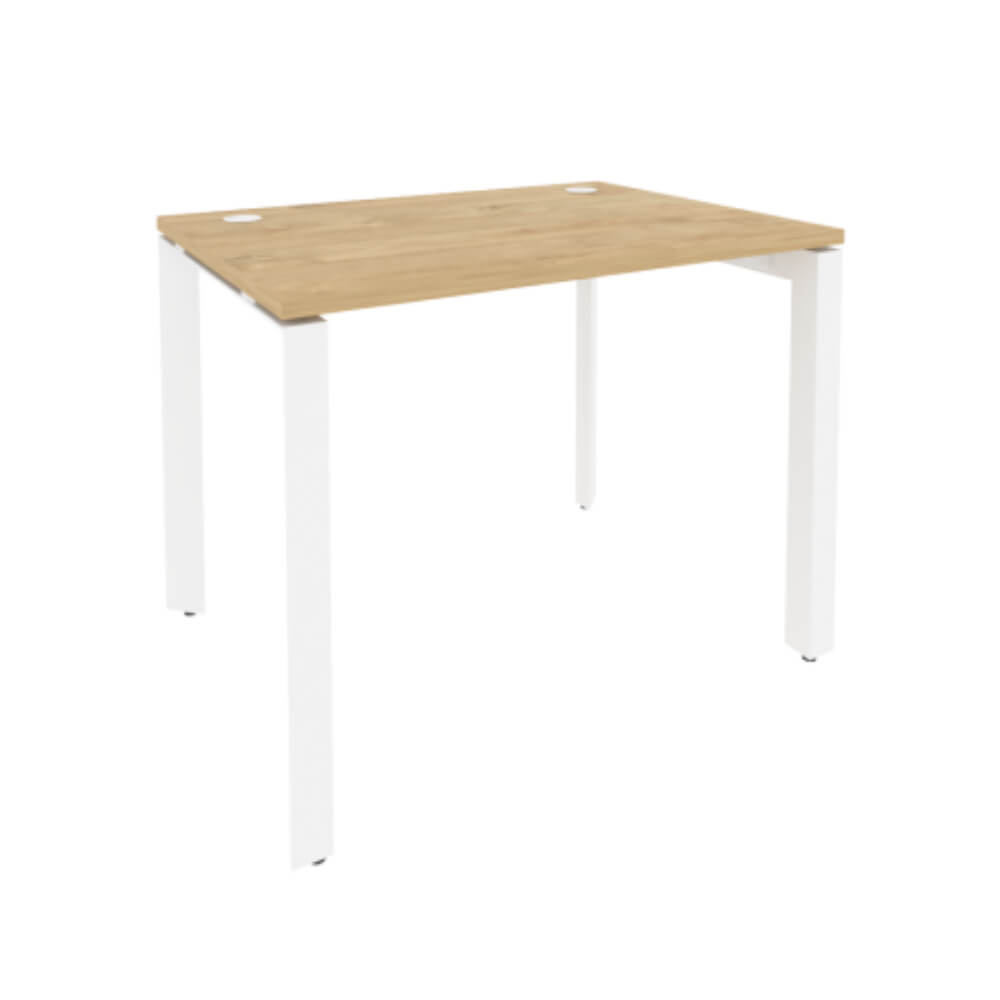 Стол рабочий 980x720x750 на П-образном м/к  (Тиквуд Светлый/белый, 980x720x750)