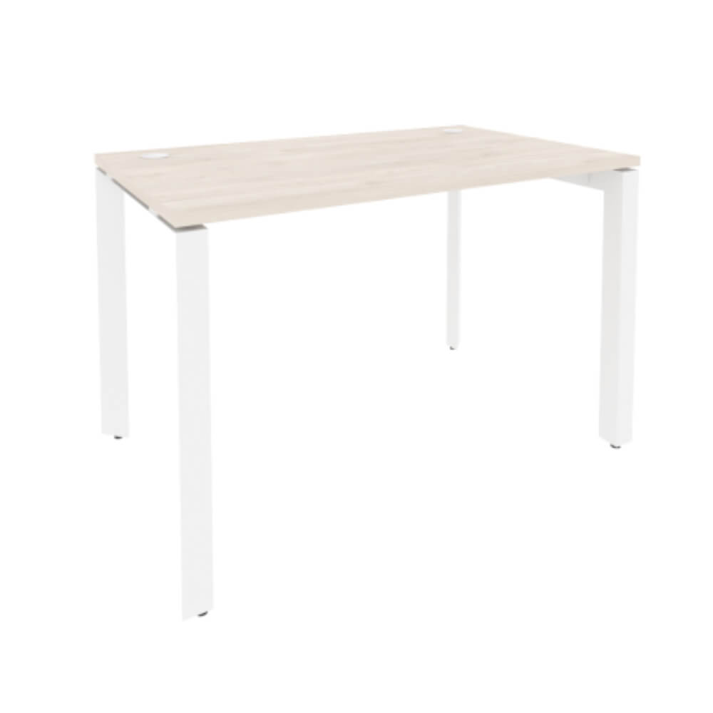 Стол рабочий 1180x720x750 на П-образном м/к  (Денвер Светлый/белый, 1180x720x750)