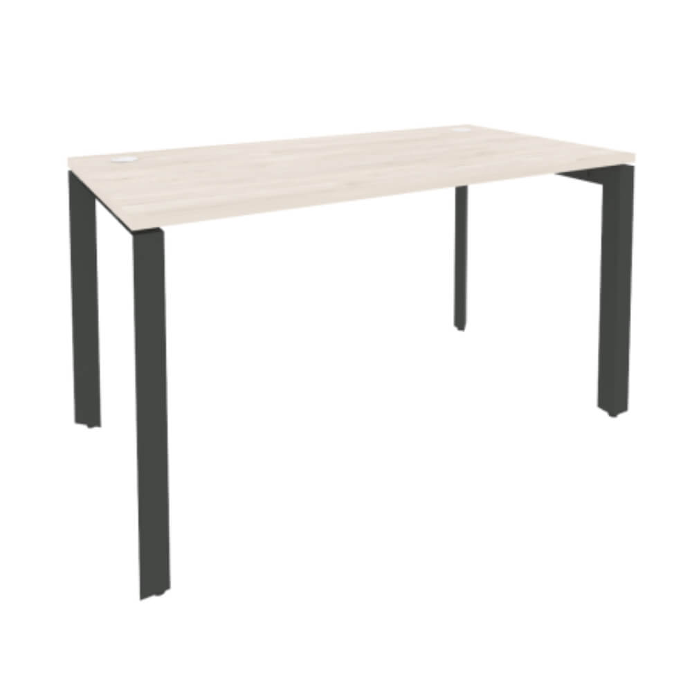 Стол рабочий 1380x720x750 на П-образном м/к  (Денвер Светлый/антрацит, 1380x720x750)