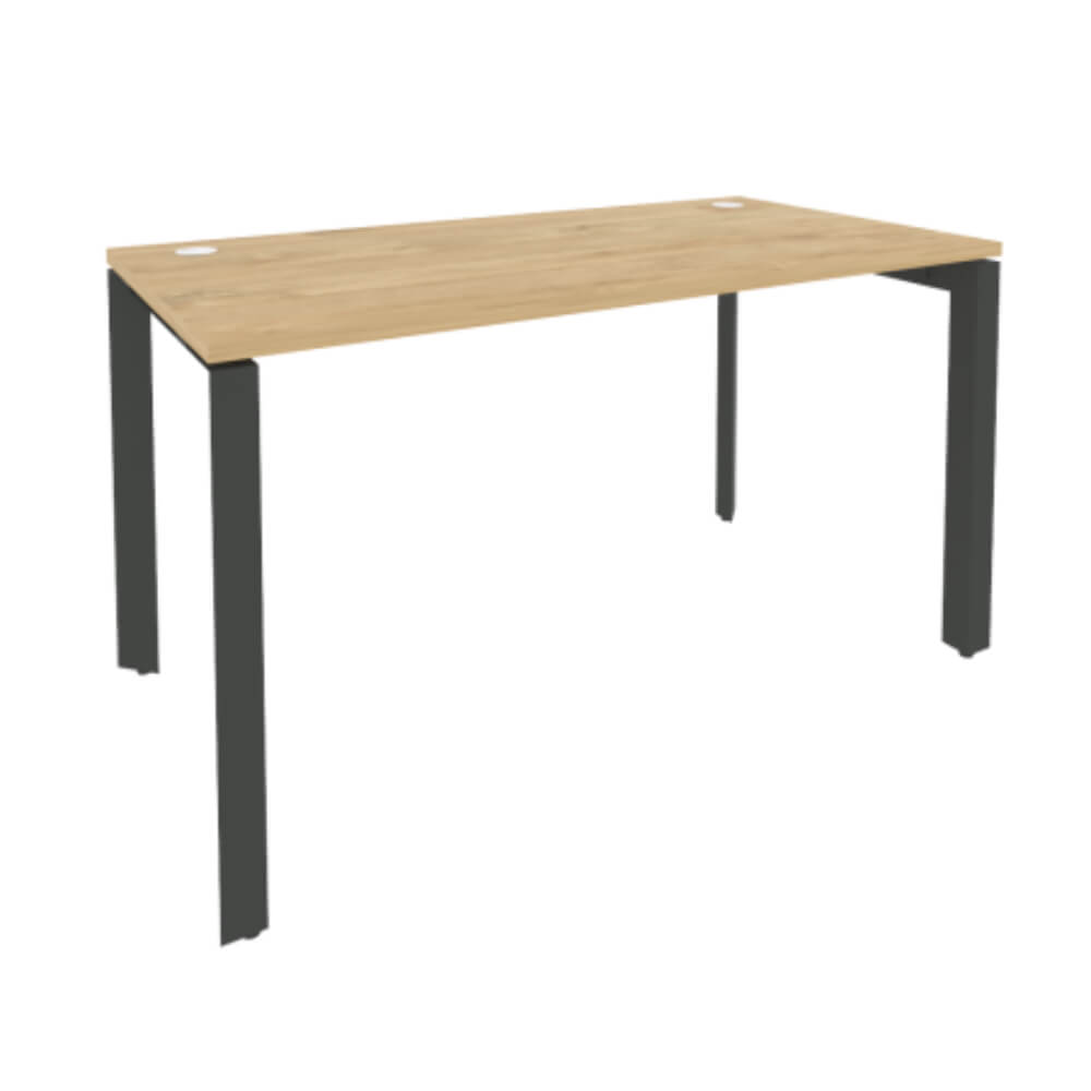 Стол рабочий 1380x720x750 на П-образном м/к  (Тиквуд Светлый/антрацит, 1380x720x750)