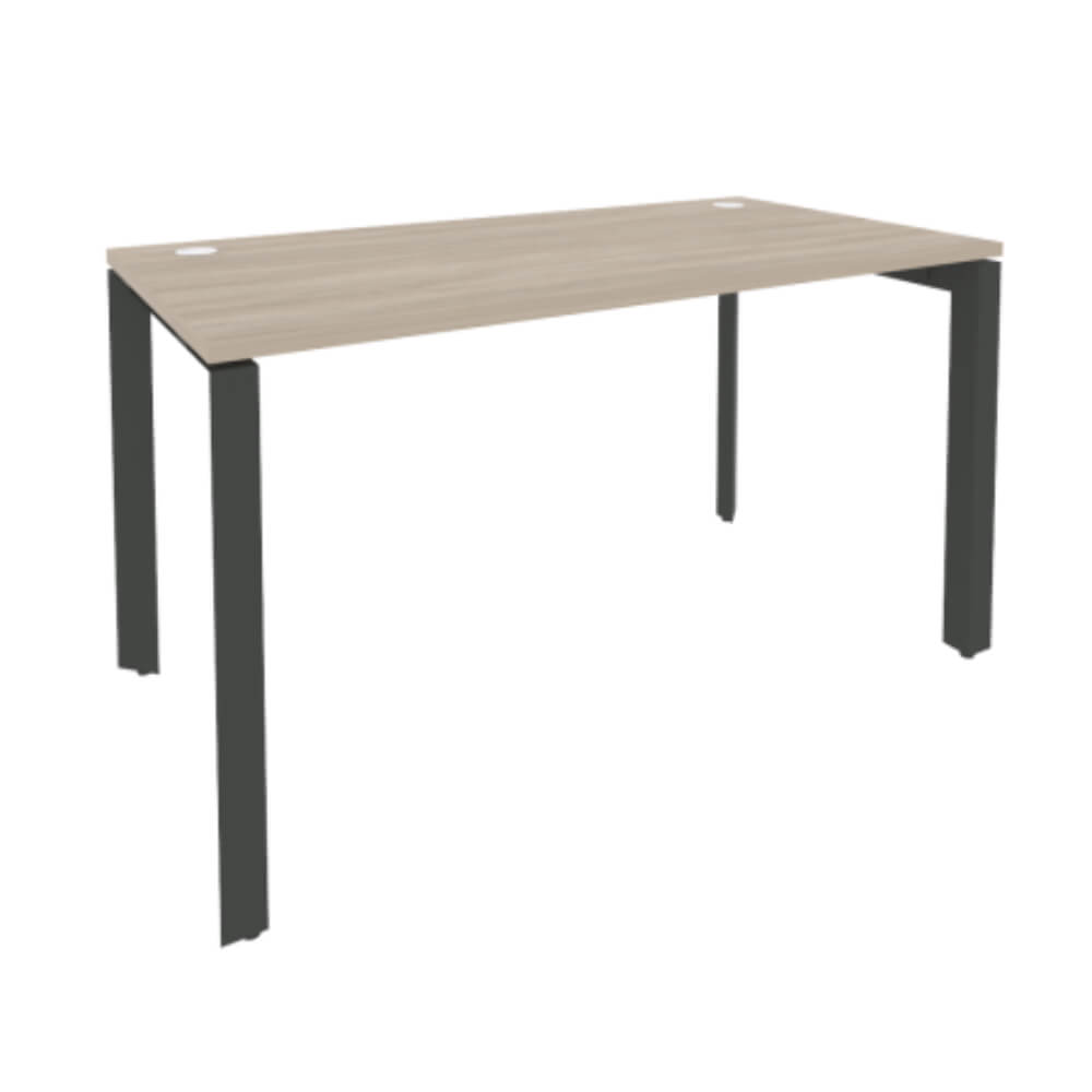 Стол рабочий 1380x720x750 на П-образном м/к  (Дуб Аттик/антрацит, 1380x720x750)