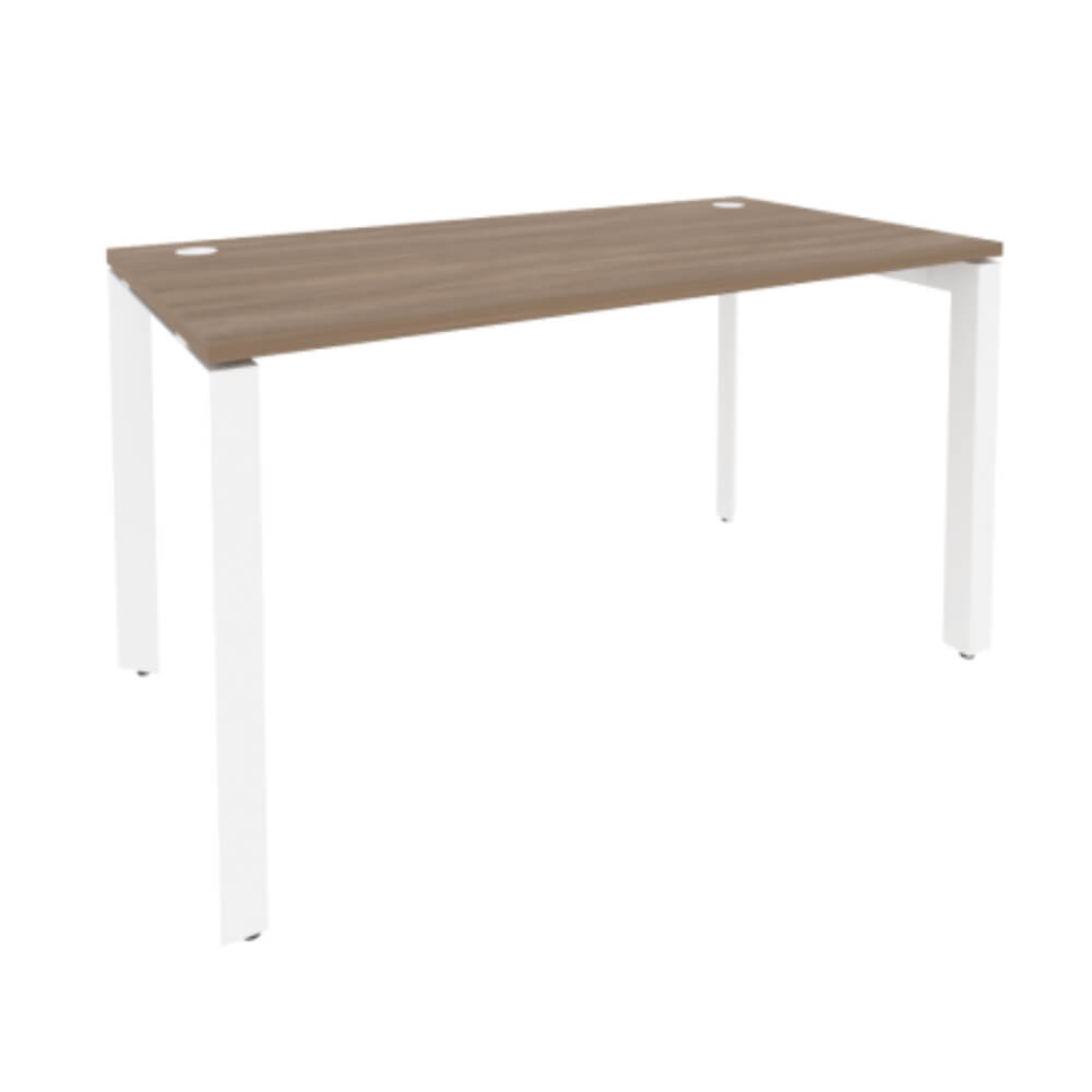 Стол рабочий 1380x720x750 на П-образном м/к  (Дуб Аризона/белый, 1380x720x750)