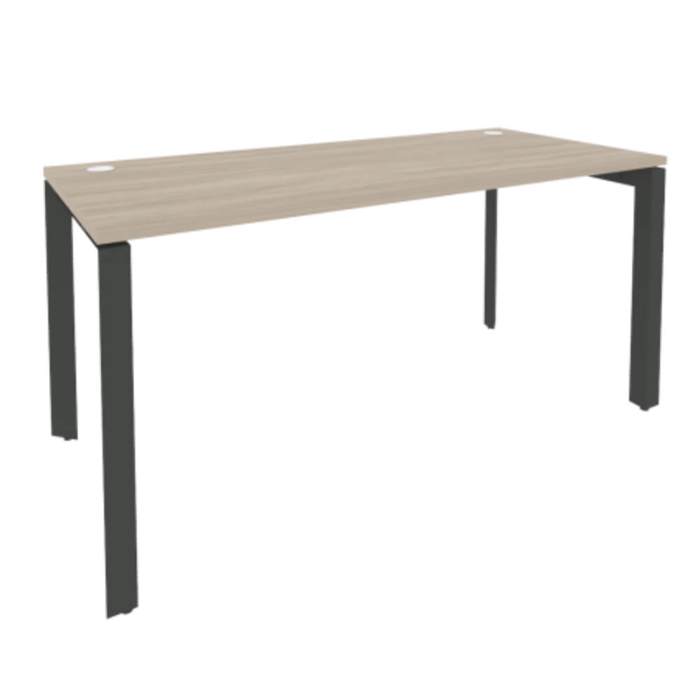 Стол рабочий 1580x720x750 на П-образном м/к  (Дуб Аттик/антрацит, 1580x720x750)