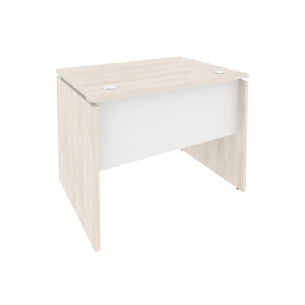 Стол письменный прямой 980x720x750 (Денвер Светлый/Белый Бриллиант, 980x720x750)