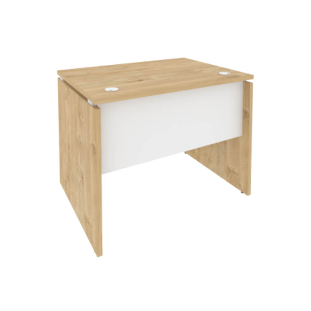 Стол письменный прямой 980x720x750 (Тиквуд Светлый/Белый Бриллиант, 980x720x750)