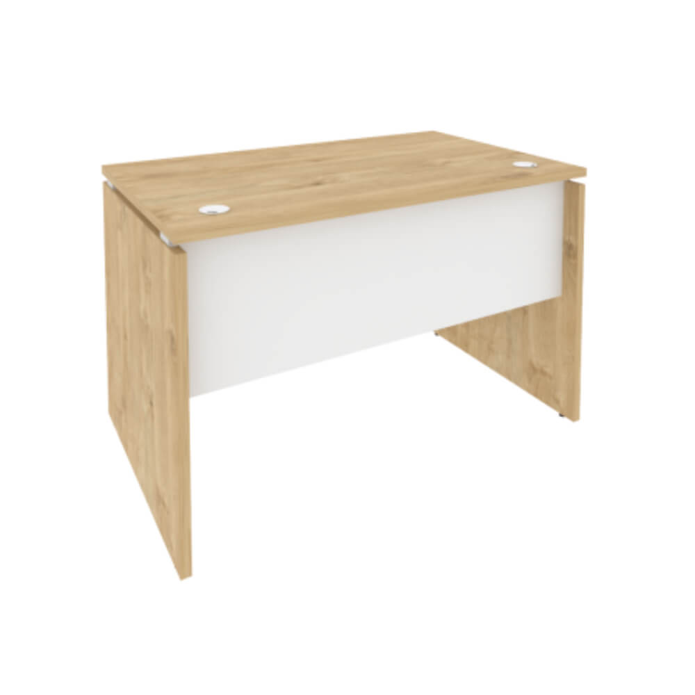 Стол письменный прямой 1180x720x750 (Тиквуд Светлый/Белый Бриллиант, 1180x720x750)