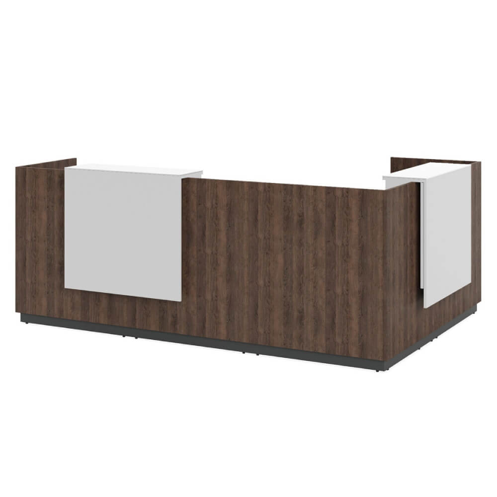 Стойка ресепшен угловая 2810x1890x1130 (Табак/Белый, 2810x1890x1130)