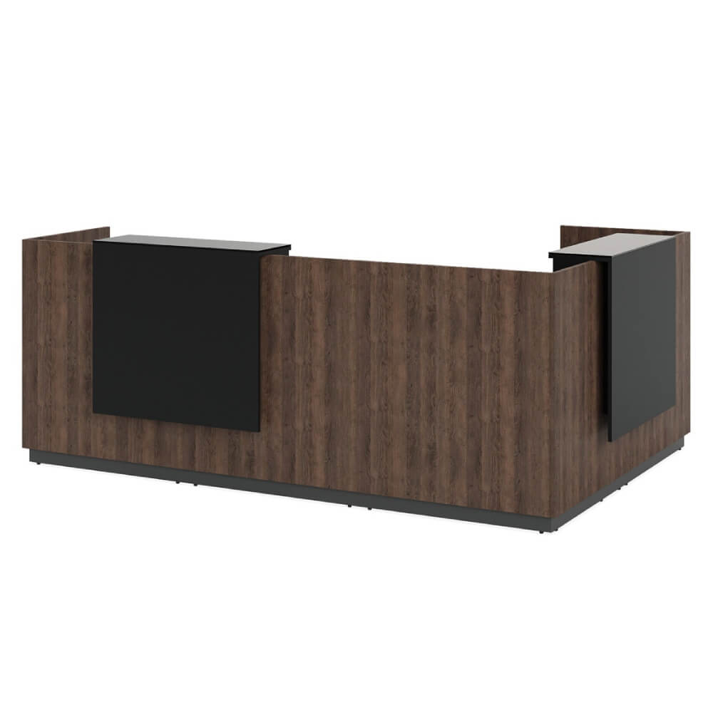 Стойка ресепшен угловая 2810x1890x1130 (Табак/Графит, 2810x1890x1130)