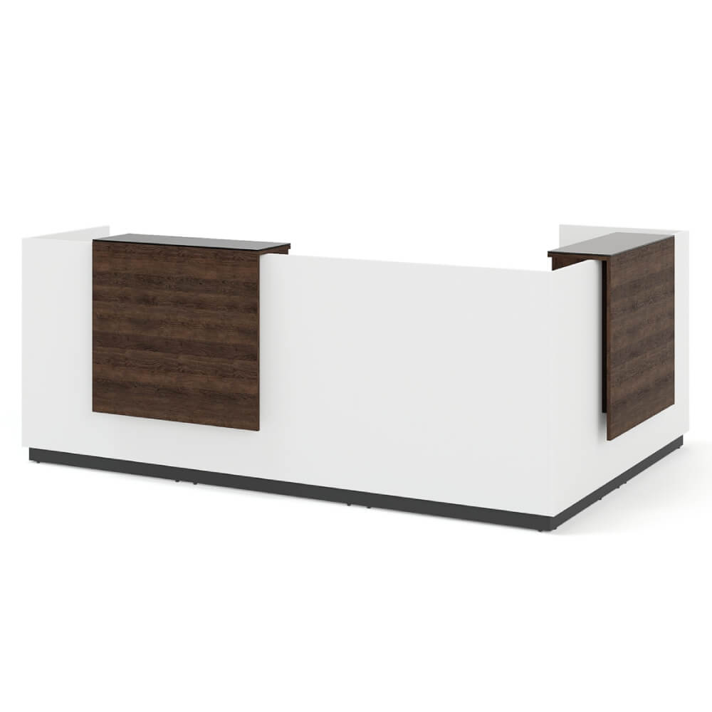 Стойка ресепшен угловая 2810x1890x1130 (Белый/Табак, 2810x1890x1130)