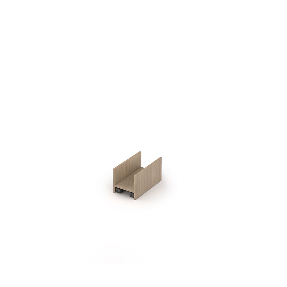 Мобильная открытая тумба под системный блок (Дуб, 264x450x250)