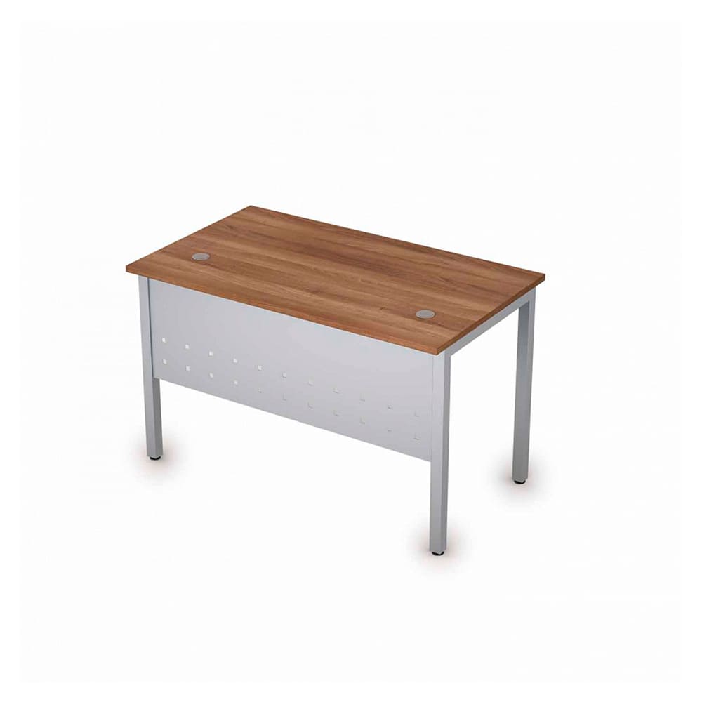 Стол письменный с царгой (металл) на м/к 1200x700x750 (Шамони Тёмный/алюминий матовый, 1200x700x750)