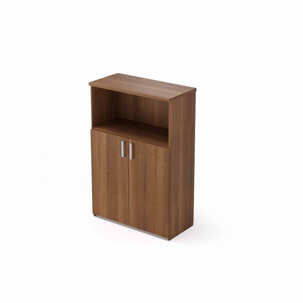 Шкаф средний полуоткрытый 3 ур. 790x370x1190 (Шамони Тёмный, 790x370x1190)