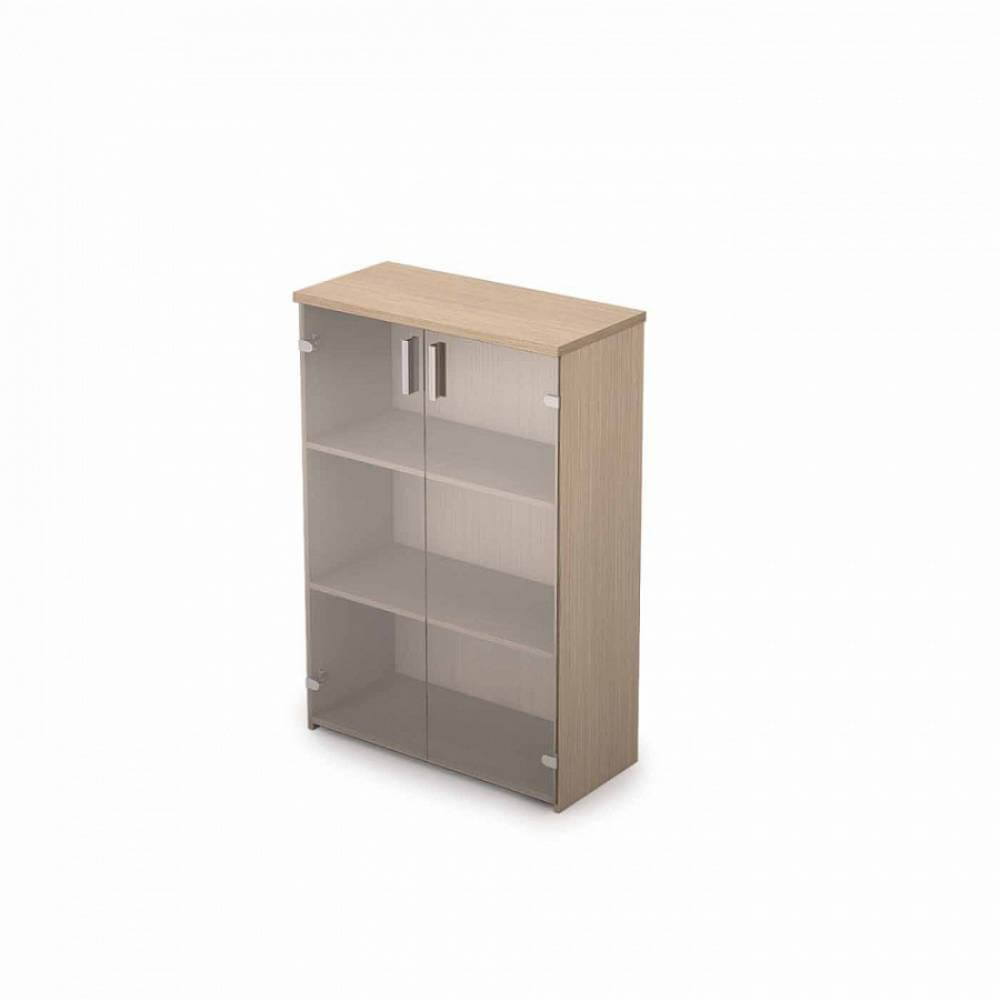 Шкаф-витрина средний 3 ур. 790x370x1190 (Дуб, 790x370x1190)