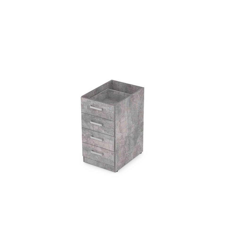 Тумба приставная 4 ящ. т/ц 388x536x725 (Basalt, 388x536x725)