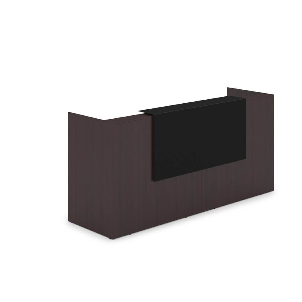 Ресепшен комплект №1 (б/подсветки) 2432x750x1149 (Венге/Чёрный Матовый, 2432x750x1149)