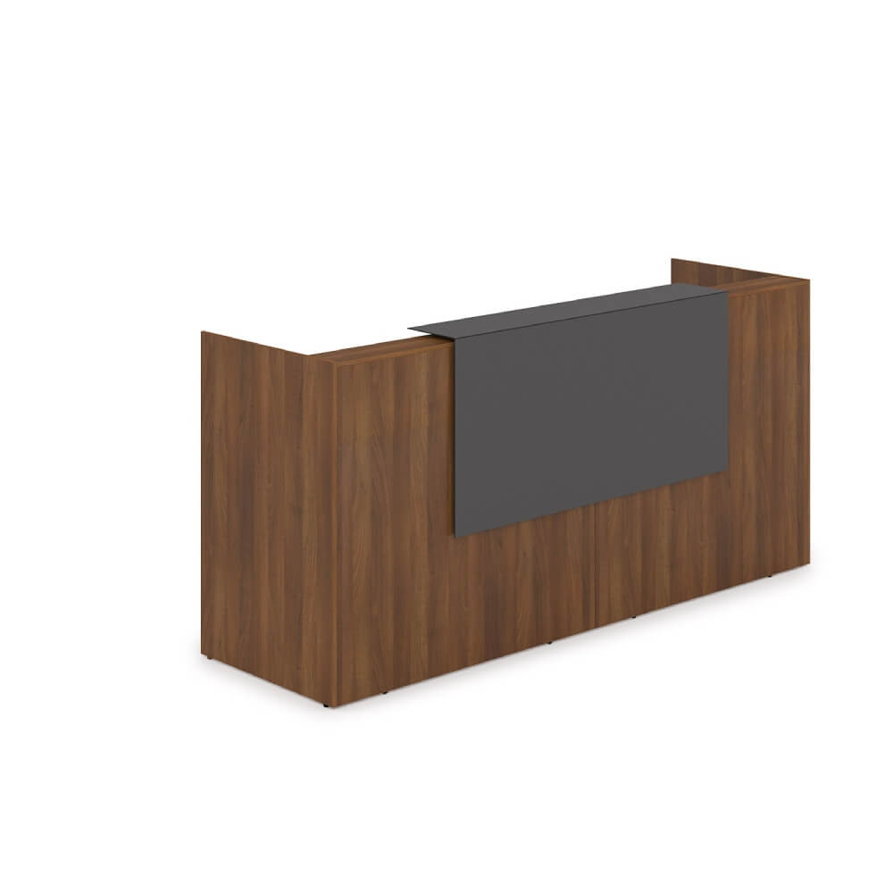 Ресепшен комплект №1 (б/подсветки) 2432x750x1149 (Шамони Тёмный/Графит, 2432x750x1149)