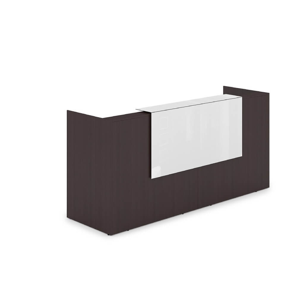 Ресепшен комплект №1 (подсветка) 2432x750x1149 (Венге/Белый Глянец, 2432x750x1149)