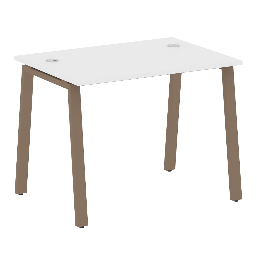 Стол письменный 1000x720x750 на А-образном м/к (Белый/капучино, 1000x720x750)