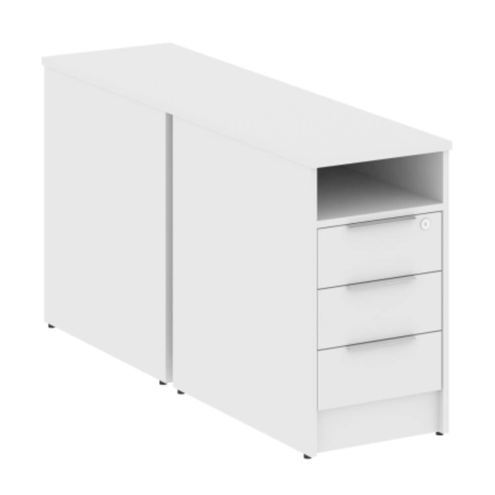 Тумба приставная двойная 412x1475x750 (Белый, 412x720x750)