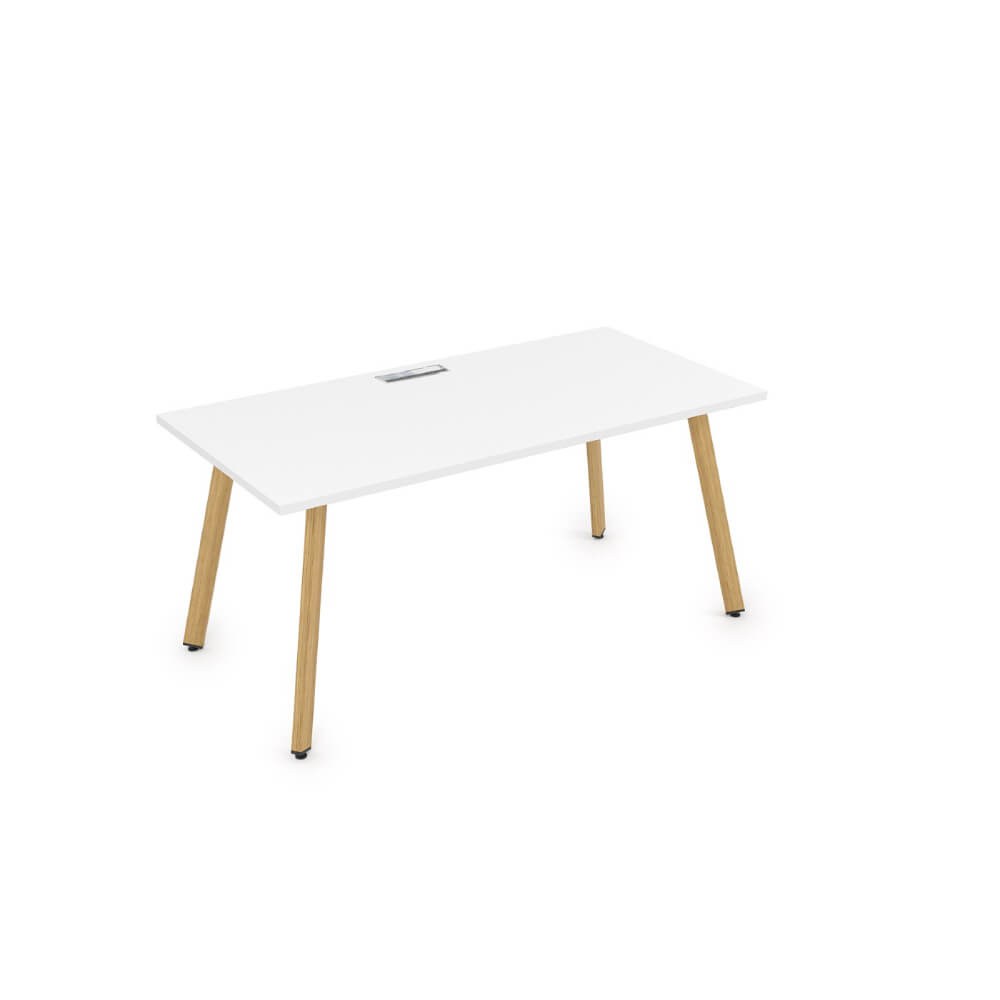 Стол рабочий прямолинейный на м/к 1400x700x750 (Белый Премиум/iron wood, 1400x700x750)