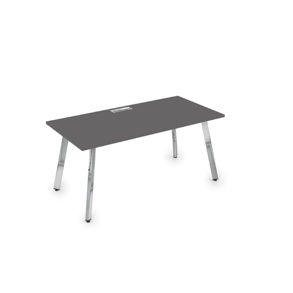 Стол рабочий прямолинейный на м/к 1400x700x750 (Графит/металл глянец, 1400x700x750)