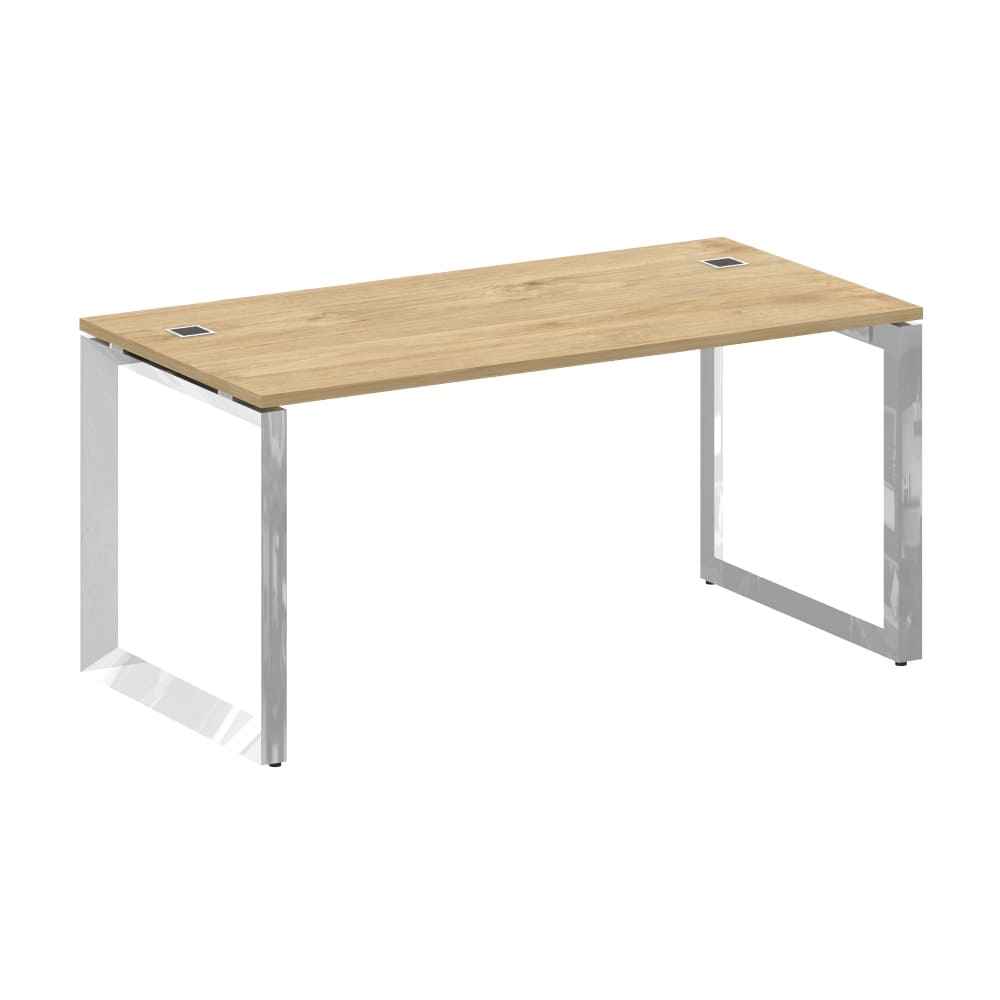 Стол рабочий руководителя на О-обр. м/к 1580x800x750 (Тиквуд Светлый, 1580x800x750)