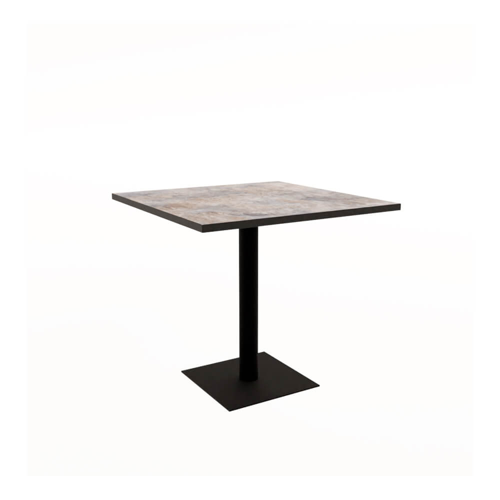 Стол обеденный квадратный SIMPLE 800x800x740 (Basalt/чёрный, 800x800x740)