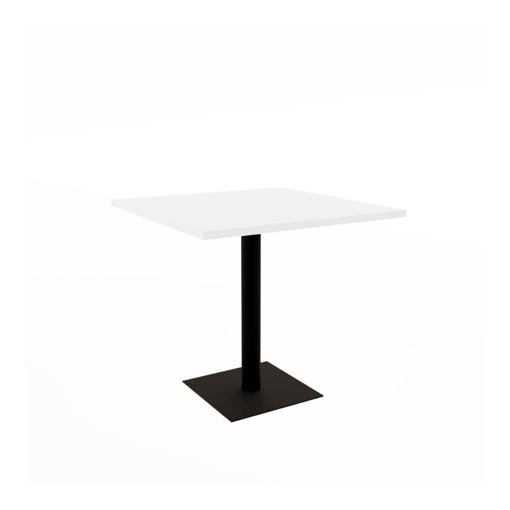 Стол обеденный квадратный SIMPLE 800x800x740 (Белый/чёрный, 800x800x740)