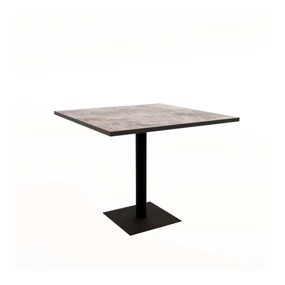 Стол обеденный квадратный SIMPLE 900x900x740 (Basalt/чёрный, 900x900x740)