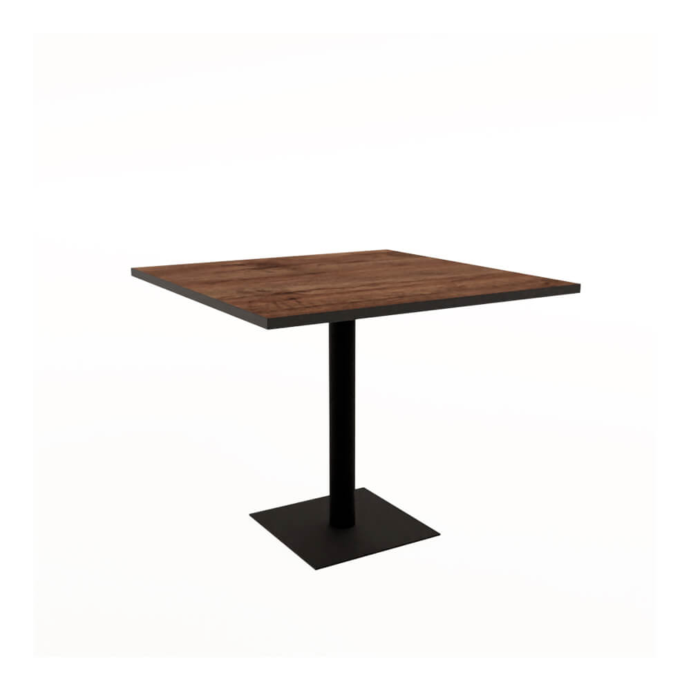 Стол обеденный квадратный SIMPLE 900x900x740 (Брауни/чёрный, 900x900x740)