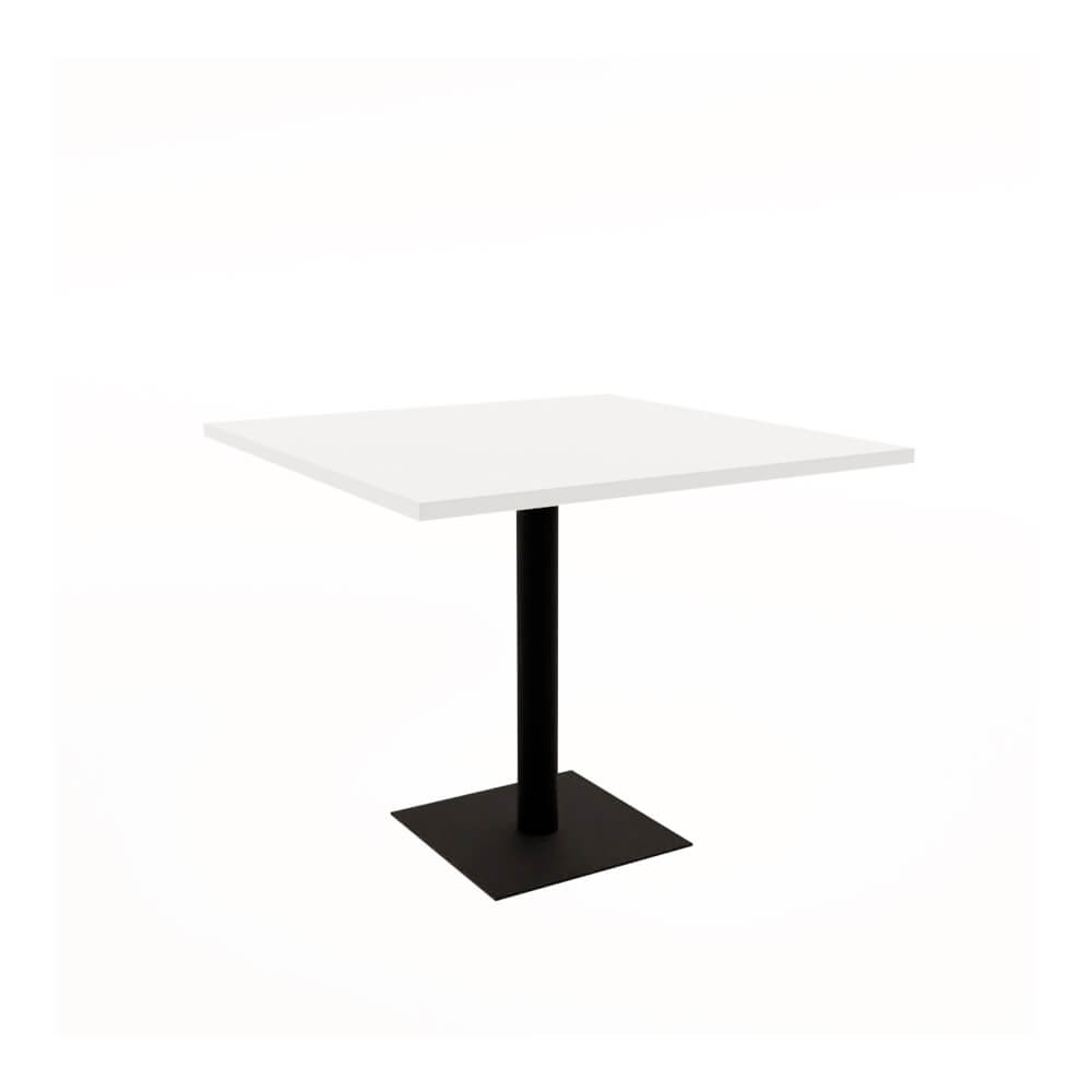 Стол обеденный квадратный SIMPLE 900x900x740 (Белый/чёрный, 900x900x740)