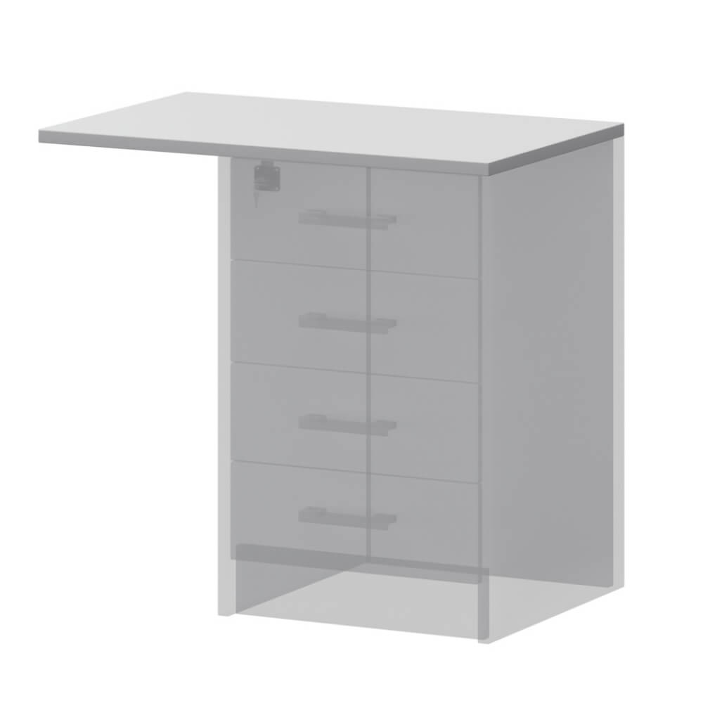 Топ к приставной тумбе АТ-05 730x450x22 (Белый, 730x450x22)