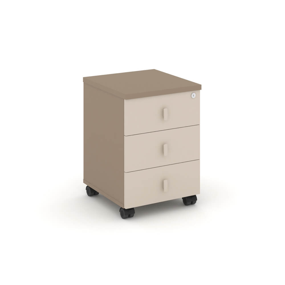 Тумба мобильная 3 ящ. 432x460x611 (Латте/Капучино, 432x460x611)