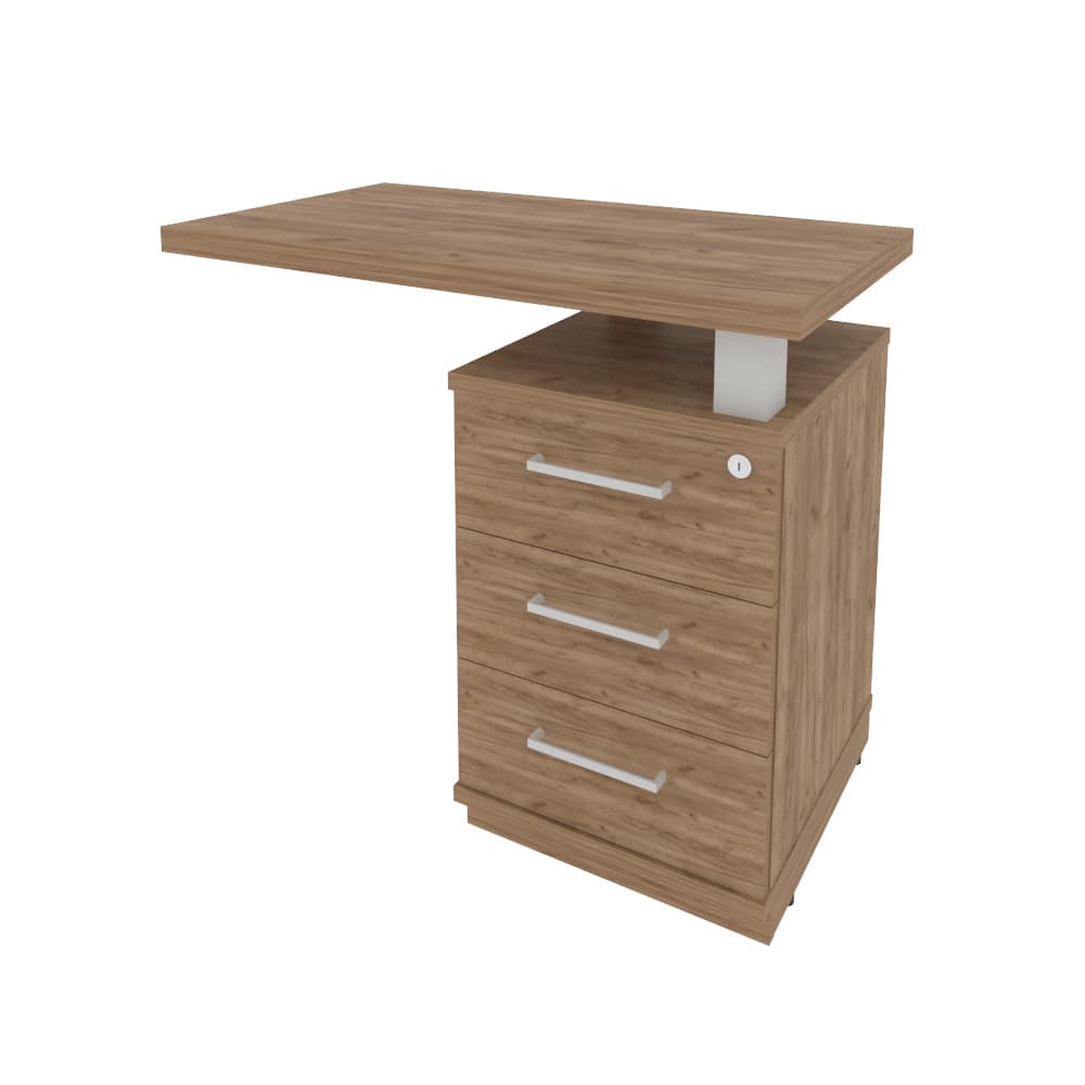 Тумба приставная для прямого стола (правая) 900x500x765 (Дуб Табак, 900x500x765)