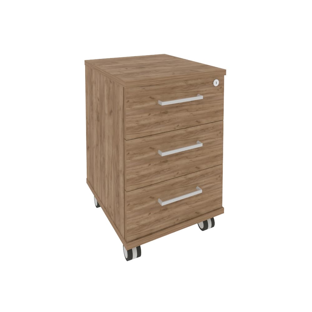 Тумба мобильная 3 ящ. 412x470x650 (Дуб Табак, 412x470x650)