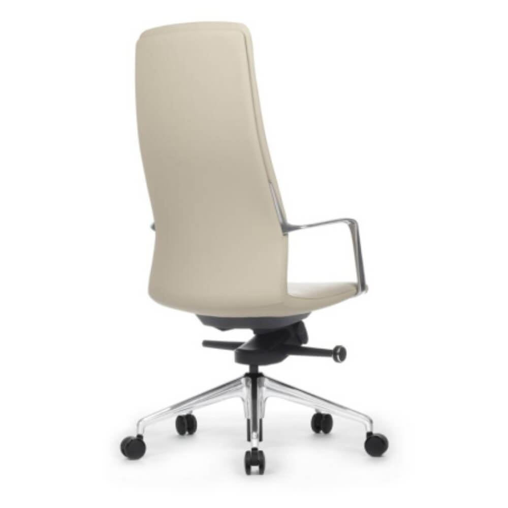 Кресло Плаза/Plaza FK004-A13 68x68x119-127 (Светло-Серый, 68x68x119-127, натуральная кожа)