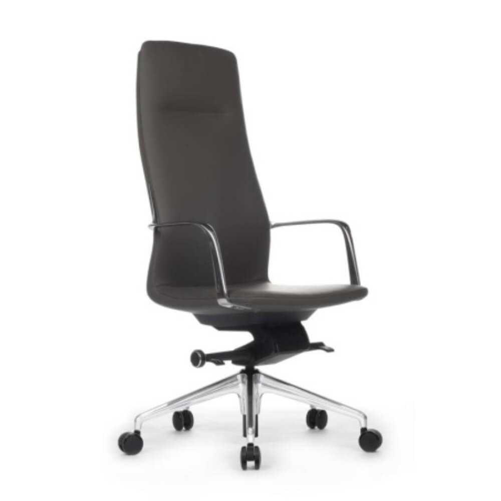 Кресло Плаза/Plaza FK004-A13 68x68x119-127 (Антрацит, 68x68x119-127, натуральная кожа)