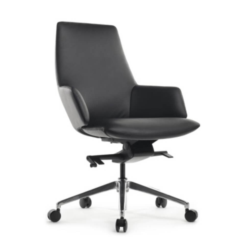 Кресло Спелл-М/Spell-M B1719 68x68x88-94 (Чёрный, 68x68x88-94, натуральная кожа.)