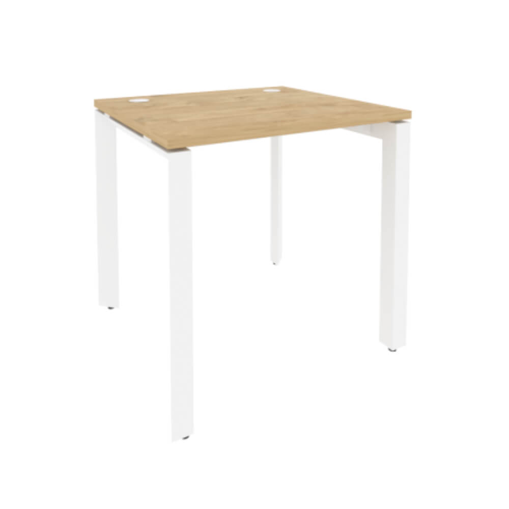Стол рабочий 780x720x750 на П-образном м/к  (Тиквуд Светлый/белый, 780x720x750)