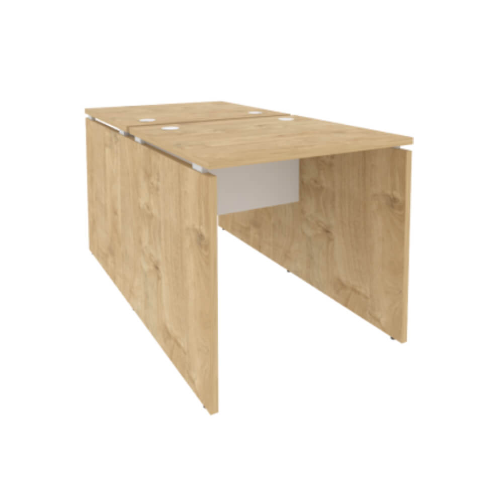 Бенч-система на 2 рабочих места 780x1475x750 (Тиквуд Светлый/Белый Бриллиант, 780x1475x750)