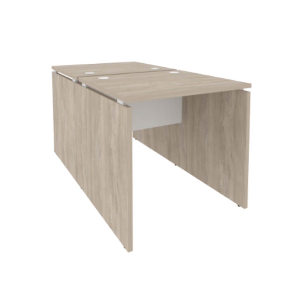 Бенч-система на 2 рабочих места 780x1475x750 (Дуб Аттик/Белый Бриллиант, 780x1475x750)